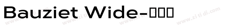 Bauziet Wide字体转换